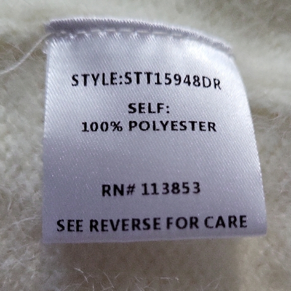 Sugarlips Soft White Scoop-Neck Sweater - Picture 3 of 7